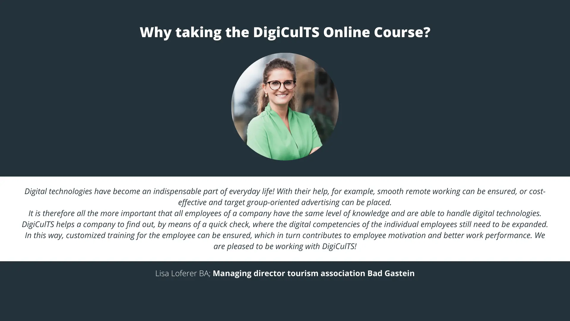 Why taking the DigiCulTS Online Course(1)
