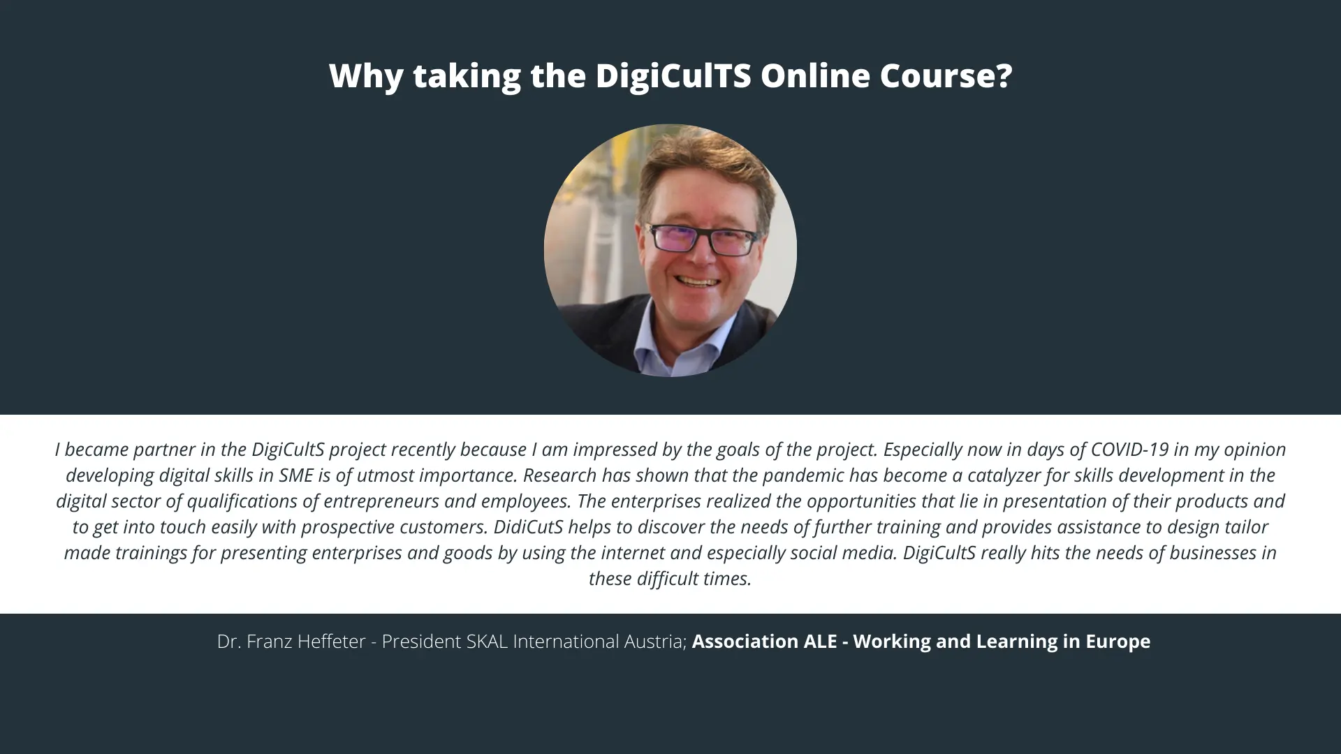 Why taking the DigiCulTS Online Course(2)