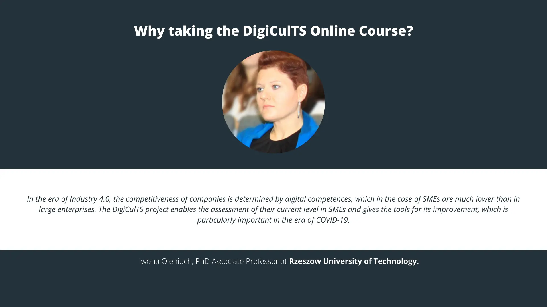 Why taking the DigiCulTS Online Course(3)